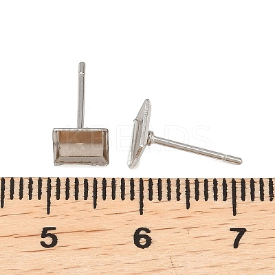 Tarnish Resistant 304 Stainless Steel Stud Earring Settings X-STAS-Q170-09-1