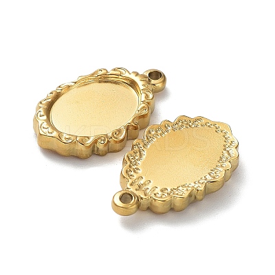 Ion Plating(IP) 304 Stainless Steel Pendant Cabochon Settings STAS-M323-57G-1