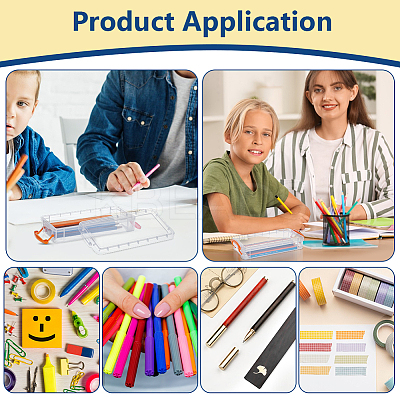 Rectangle Plastic Pencil Case AJEW-WH0596-276A-1