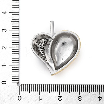 Brass Micro Pave Cubic Zirconia Pendants KK-S510-32GP-05-1