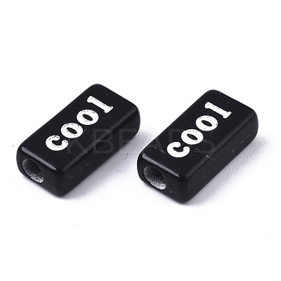 Opaque Acrylic Spray Painted Beads X-MACR-N008-23B-1