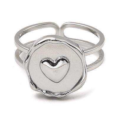 Non-Tarnish 304 Stainless Steel Open Cuff Rings X-RJEW-Z018-27P-1