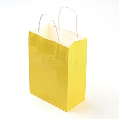 Pure Color Kraft Paper Bags AJEW-G020-A-13-1