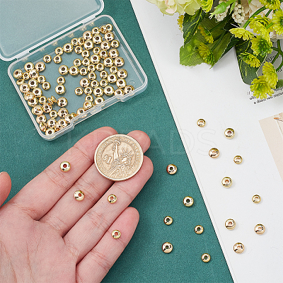 100Pcs 4 Styles Brass Spacer Beads KK-PH0006-68-1