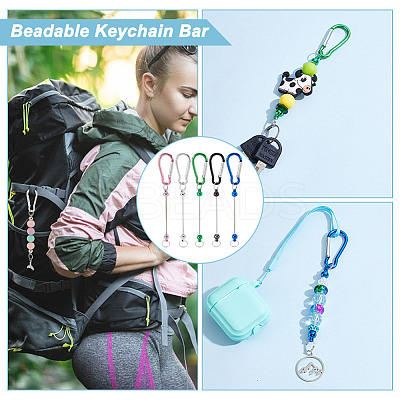20Pcs 5 Colors Aluminum Climbing Carabiners AJEW-GA0007-59-1