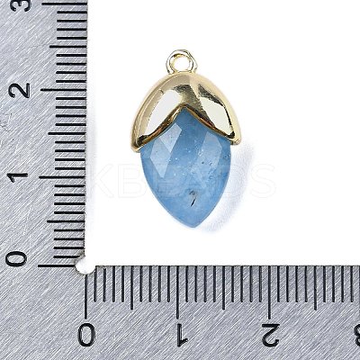 Natural Dyed Jade Imitation Aquamarine Pendants G-U019-03A-10-1