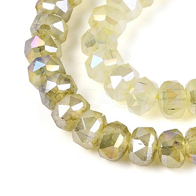 Anti-Tarnish Electroplate Glass Imitation Jade Beads Strands EGLA-T029-6mm-13I-1