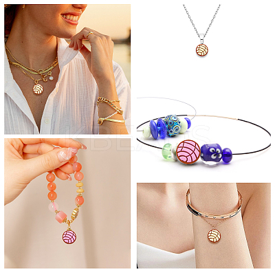 10Pcs 2 Colors Food Grade Eco-Friendly Silicone Beads SIL-CA0001-77-1