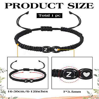 1Pc Adjustable Nylon Cord Braided Bracelets for Women Men BJEW-LP0001-31A-Z-1