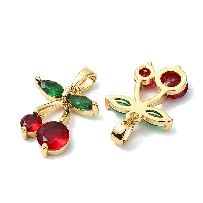 SHEGRACE Brass Cubic Zirconia Charms XGRQ3P909-625G-1