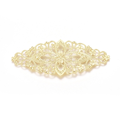 Brass Filigree Joiners KK-G368-01C-1