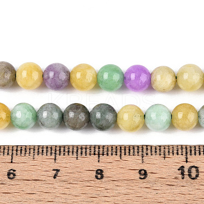 Dyed Natural Quartz Beads Strands G-T139-6mm-94-1