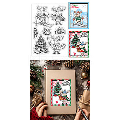 Summer Theme PVC Plastic Clear Stamps DIY-WH0631-0388-1