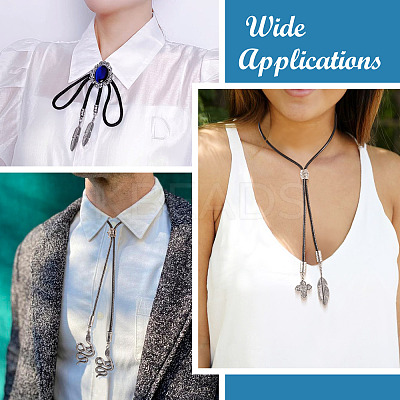 16Pcs 8 Styles Tibetan Style Alloy Cord Ends with Pendants FIND-TA0004-20-1