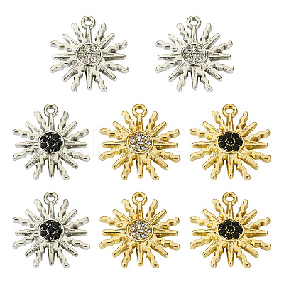 8Pcs 4 Color Alloy Pendant FIND-TA0003-31-1