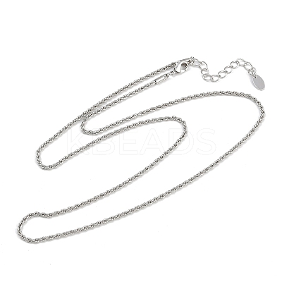 2MM Brass Rope Chain Necklaces for Women Men NJEW-G174-01P-1