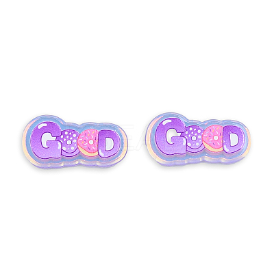 Plate Transparent Acrylic Cabochons OACR-N135-20-1
