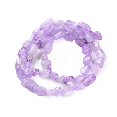 Natural Lavender Amethyst(Dyed & Heated) Beads Strands G-P497-01C-44-1