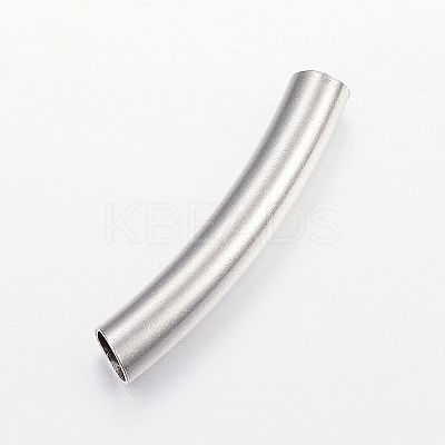 Tarnish Resistant 304 Stainless Steel Curved Tube Beads LS-STAS-P128-01-1