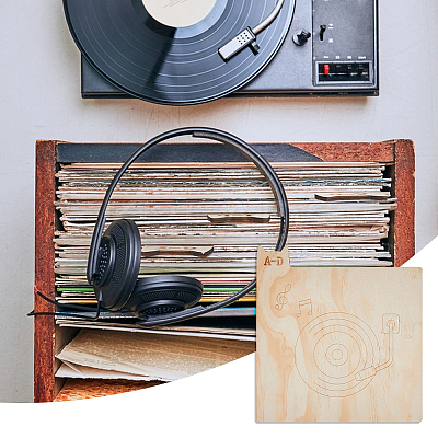 Wood Vinyl Record Divider WOOD-WH0124-92C-1