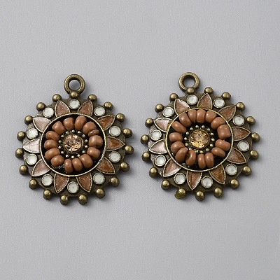 Alloy Enamel Pendants PALLOY-CJC0006-14AB-1