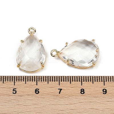 Natural Quartz Crystal Faceted Pendants G-K347-05G-04-1
