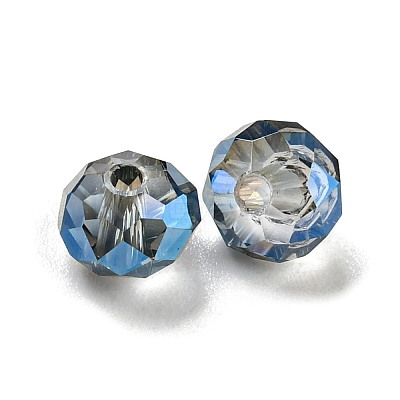 Transparent Electroplate Glass Beads GLAA-L046-02K-1