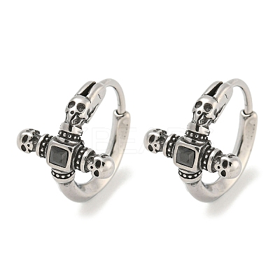 316 Surgical Stainless Steel Hoop Earrings EJEW-D096-14L-AS-1