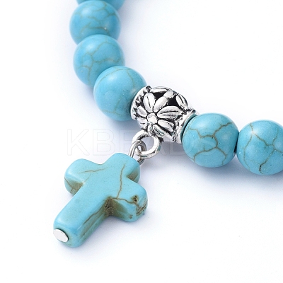Stretch Charm Bracelets BJEW-JB05234-05-1