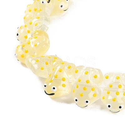 Transparent Glass Enamel Beads Strands GLAA-B021-05C-1