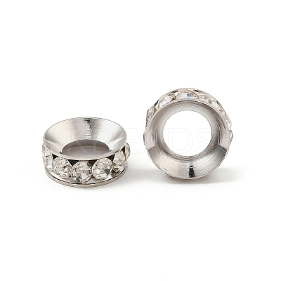 Brass Rhinestone Spacer Beads RSB094-1-1