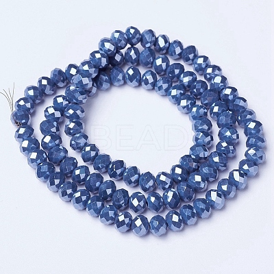 Electroplate Glass Beads Strands EGLA-A044-P3mm-A16-1