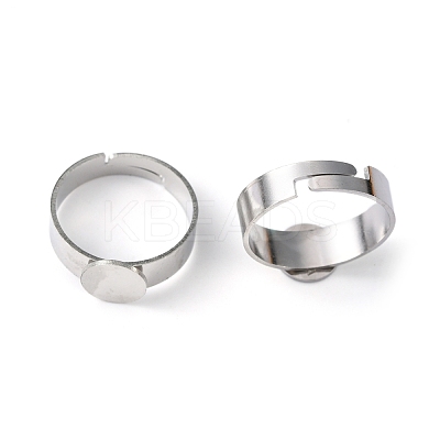 Tarnish Resistant 304 Stainless Steel Ring Shanks STAS-B018-304-1