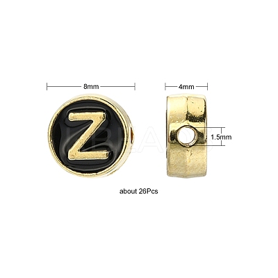 26Pcs 26 Style Alloy Enamel Beads ENAM-YW0001-90A-1