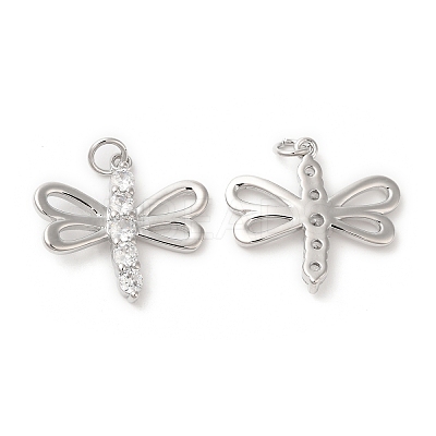 Brass & Cubic Zirconia Pendants KK-G468-34P-1