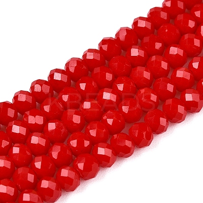 Opaque Solid Color Imitation Jade Glass Beads Strands EGLA-A044-P4mm-D15-1
