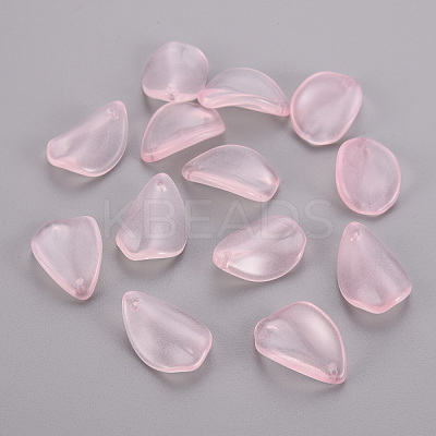Transparent Imitation Jade Glass Pendants GLAA-T016-38-D01-1