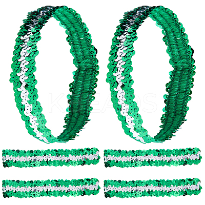 10Pcs Wide Stretch Sparkling Headband MRMJ-GF0001-45A-1