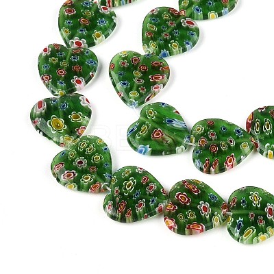 Handmade Millefiori Glass Beads Strands LAMP-T021-29E-1