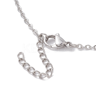 Crystal Stone Cage Pendant Necklaces NJEW-JN04758-04-1