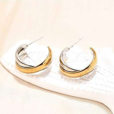 304 Stainless Steel Stud Earrings EJEW-O066-03M-1