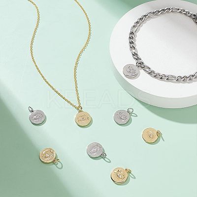 16Pcs 2 Colors Brass Pendants KK-BC0014-13-1