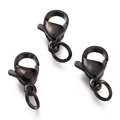 304 Stainless Steel Lobster Claw Clasps Ion Plating(IP) STAS-G240-01D-EB-1