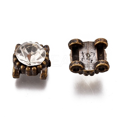 Alloy Rhinestone Multi-strand Links ALRI-F066-01AS-RS-1