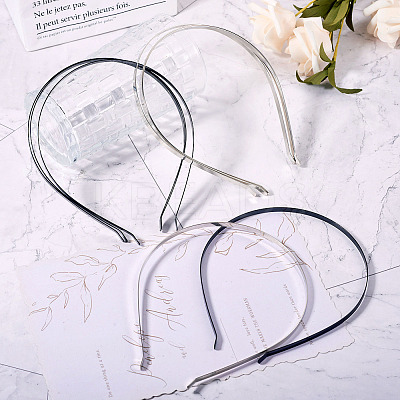 10Pcs 2 Colors Electrophoresis Hair Accessories Iron Hair Band Findings OHAR-TA0001-07-1