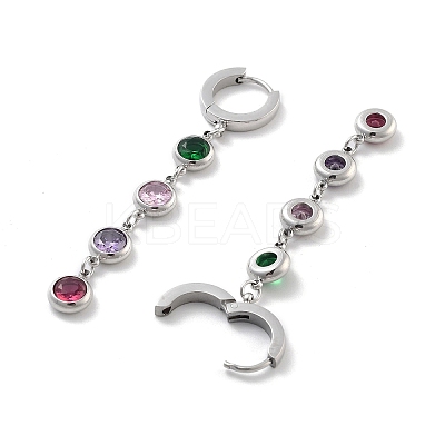 304 Stainless Steel Leverback Earrings EJEW-K281-09P-1