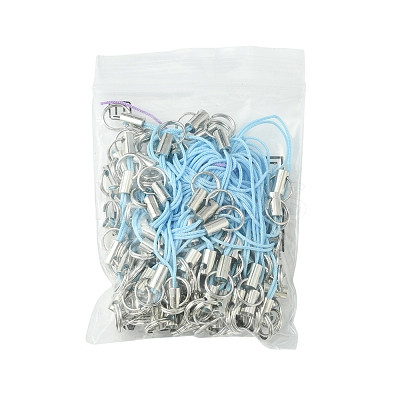 100Pcs Polyester Cord Mobile Straps MOBA-FS0001-02E-1