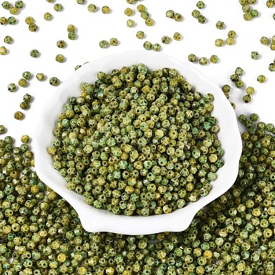Picasso Glass Seed Beads SEED-N012-04C-1
