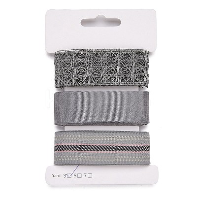 9 Yards 3 Styles Polyester Ribbon SRIB-A014-G02-1