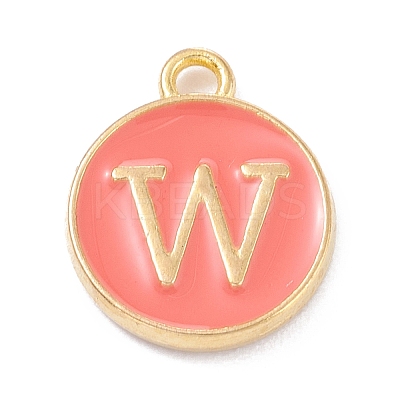 Golden Plated Alloy Enamel Charms X-ENAM-Q437-11W-1
